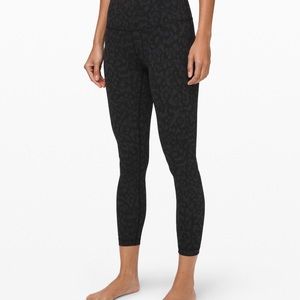 Lulu Black Camo High Rise Wunder Under Legging 25”